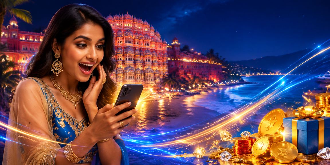 User making secure deposit with blue-gold theme in Jaipur
